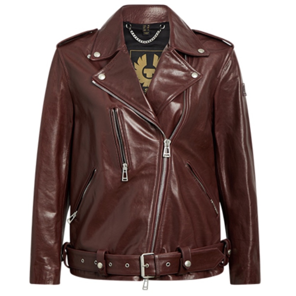 Belstaff Erin Leather Jacket. -Oxblood